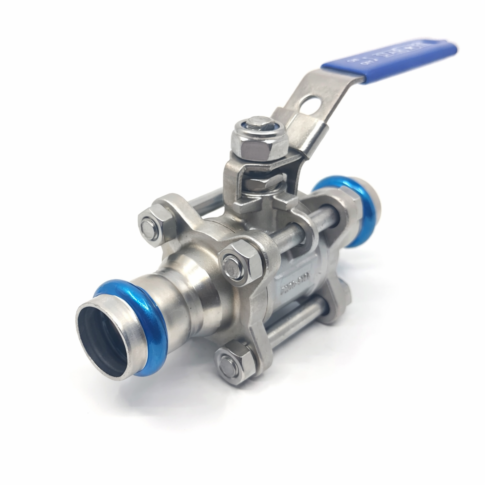 3-Teiliger Kugelhahn mit Pressenden V