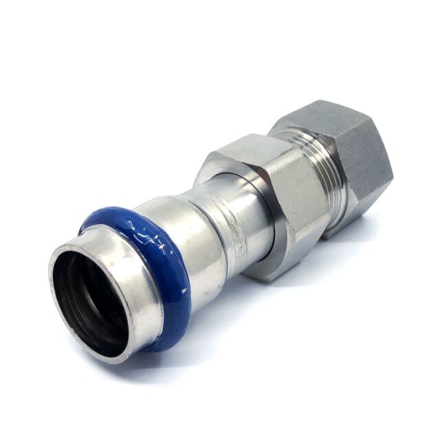 Pressfittings V-Kontur Durchgangsverschraubung IG
